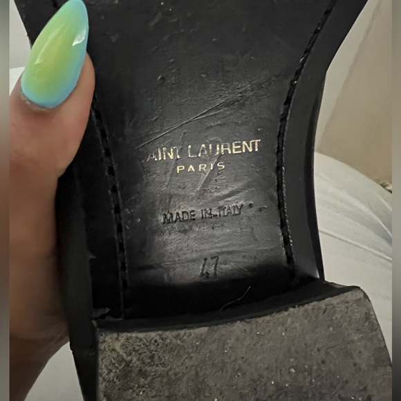 YSL / Saint Laurent WYATT CHELSEA BOOTS IN SMOOTH LEATHER size 47 - Picture 7 of 7